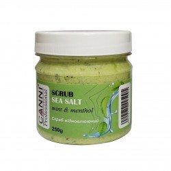 Скраб из морской соли мята и ментол Canni, 250 г.