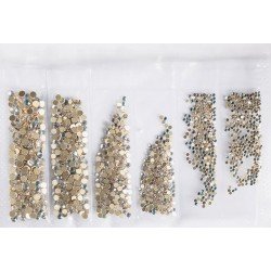 Стразы для дизайна ногтей в наборе Richcolor Aquamarine ss3-ss12