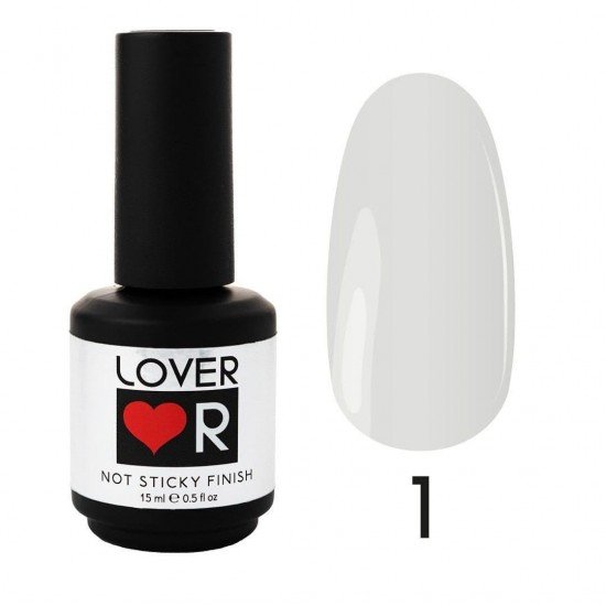 Топ молочный для гель-лака Lover Top Milky White, 15 мл.