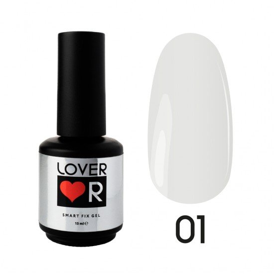 Гель для укрепления натуральных ногтей Lover Smart Fixe Gel 001, 15 мл.