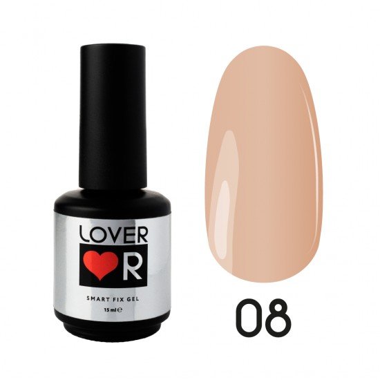 Гель для укрепления натуральных ногтей Lover Smart Fixe Gel 008, 15 мл.