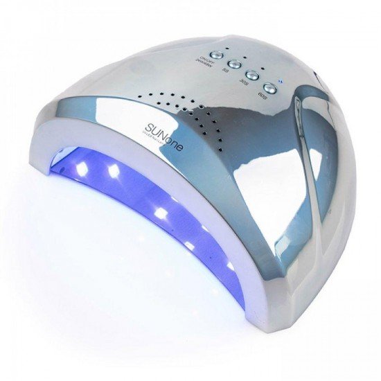 Лампа для маникюра Uv-Led SUN One professional 48 вт mirror blue (зеркальная голубая)