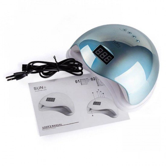 Лампа для ногтей Uv-Led SUN 5 48 вт mirror blue (зеркальная голубая)