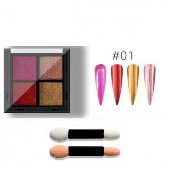 Зеркальная втирка Mirror Powder в палетке 4 г. № 001