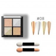 Зеркальная втирка Mirror Powder в палетке 4 г. № 008