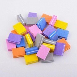 Набор мини-бафов для ногтей 100/180 грит в наборе 50 шт.