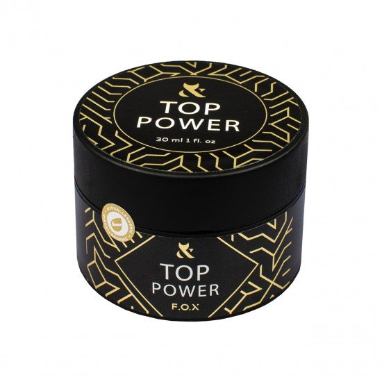 Топ для гель-лака без липкого слоя F.O.X Top Power (банка), 30мл.