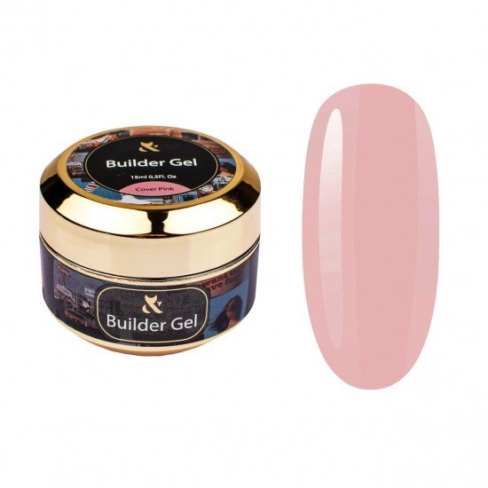 Моделирующий камуфлирующий F.O.X Builder gel Cover Pink, 15 мл.