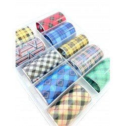 Фольга для литья переводная в контейнере набор 10 шт. (Burberry)