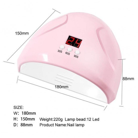 Лампа для маникюра Uv-Led SUN ONE Mini-1 36 вт USB (розовая)