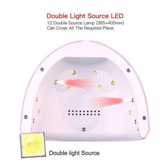 Лампа для маникюра Uv-Led SUN ONE Mini-1 36 вт USB (розовая)
