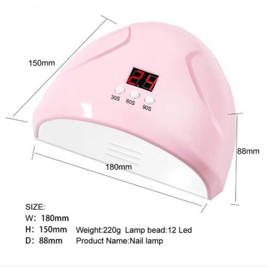 Лампа для маникюра Uv-Led SUN ONE Mini-1 36 вт USB (розовая)