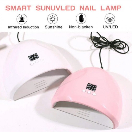 Лампа для маникюра Uv-Led SUN ONE Mini-1 36 вт USB (розовая)
