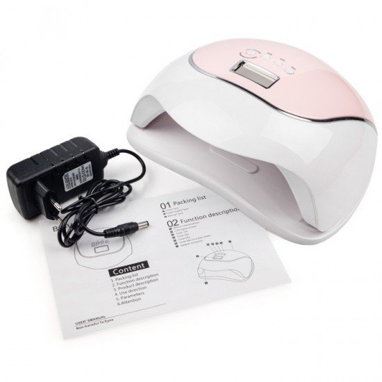 Лампа для маникюра Uv-Led SUN BQ-V5 120 вт (розовая)