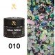 Глиттерный гель-лак F.O.X glow glitter gel 010, 5 мл.