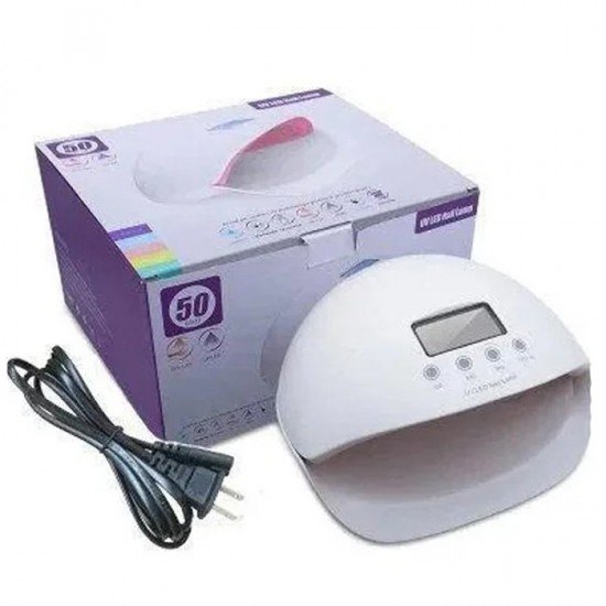 UV-LED ЛАМПА 50 ВТ с дисплеем (РОЗОВАЯ)
