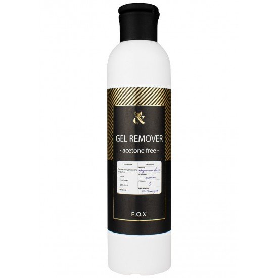 Жидкость для снятия гель-лака F.O.X  Gel Remover Acetone-Free, 250 мл.