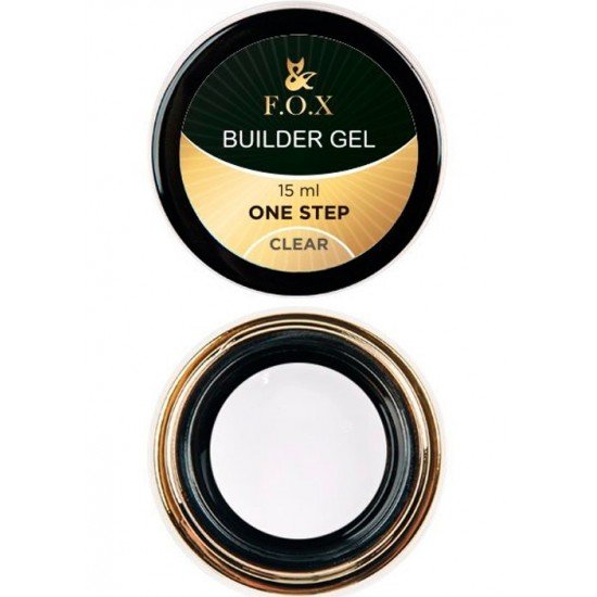 Конструирующий камуфлирующий F.O.X Builder gel One step Clear, 15 мл.