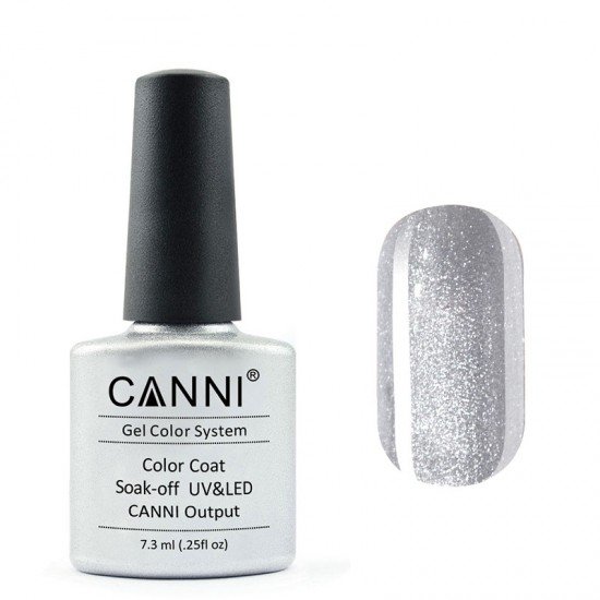 Гель-лак Canni № 008 серебристый металлик