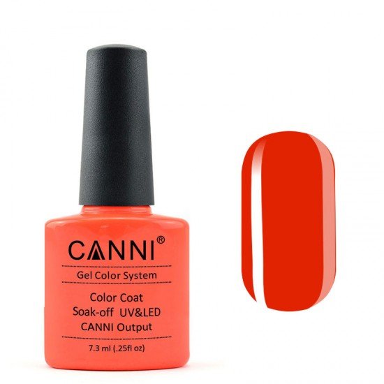 Гель-лак Canni № 177 ярко красный, неон