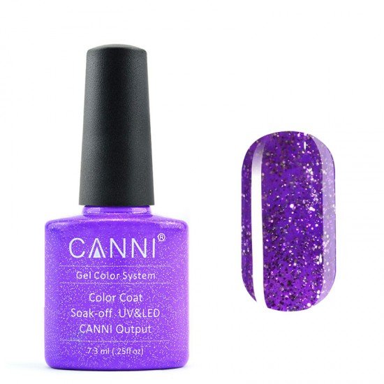 Гель-лак Canni № 189 сиреневый с мелкими блестками