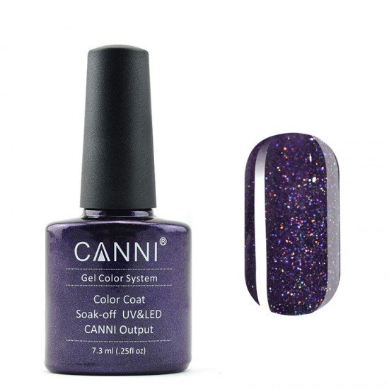 Гель-лак Canni № 190 сливово-фиолетовый с голографическим микроблеском