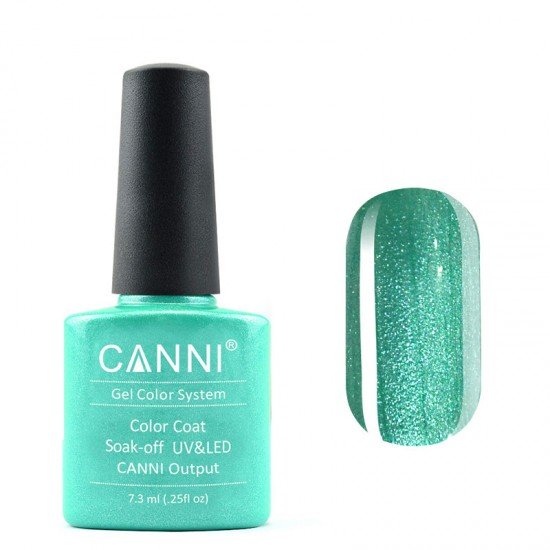 Гель-лак Canni № 204 зеленый перламутр