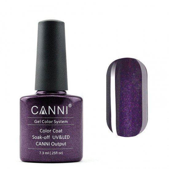 Гель-лак Canni № 213 глубокий фиолетовый с микроблеском