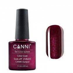 Гель-лак Canni № 256 глиттерный темно-красный