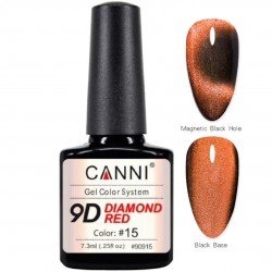 Гель-лак Canni 9D Diamond Red № 15