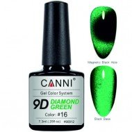 Гель-лак Canni 9D Diamond Green № 16