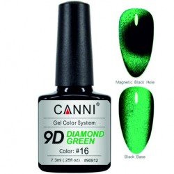 Гель-лак Canni 9D Diamond Green № 16