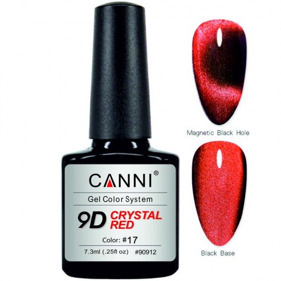 Гель-лак Canni 9D Crystal Red № 17